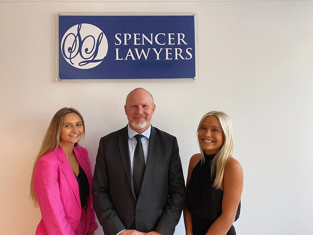 The Spencer Lawyers team at the office in Gosford
